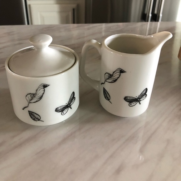 VINTAGE SET PORCELAIN BIRDNEST DESIGN COFFEE SET - Picture 5 of 11